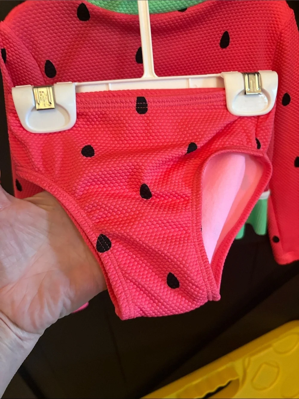 okie dokie Watermelon Swim suit - Hot Pink & Mint Green